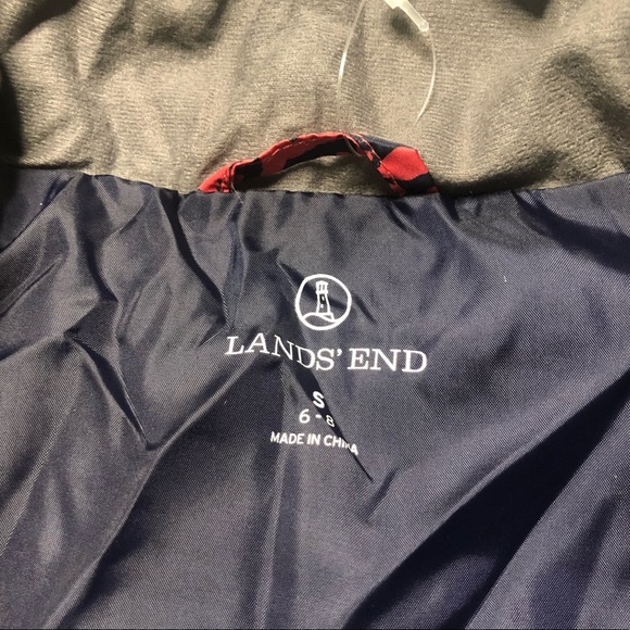 Lands’ End Floral Winter Down Puffer Floral Vest - Picture 4 of 7